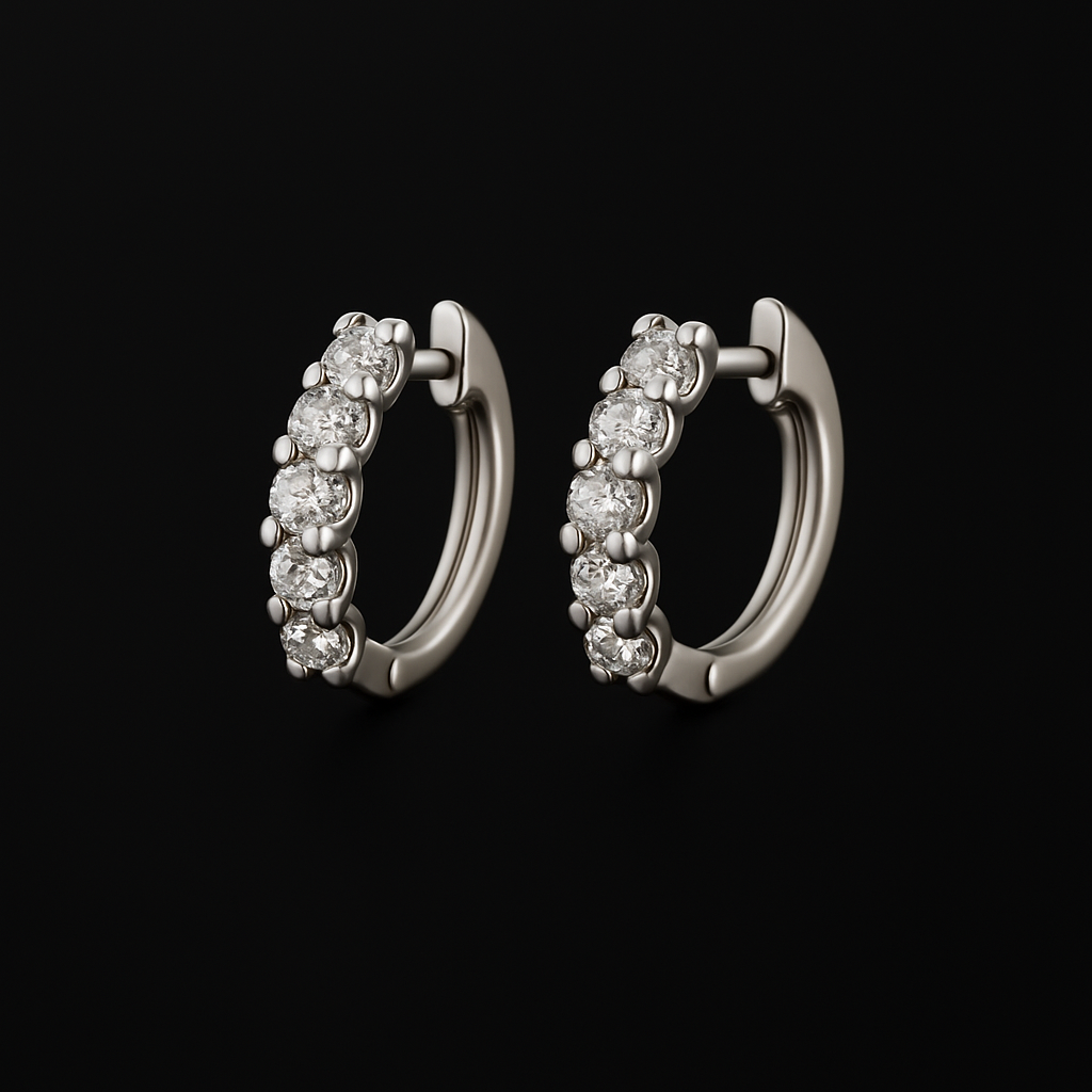 Orecchini Classici Moissanite 925