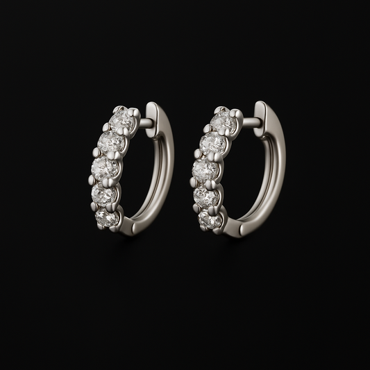 Orecchini Classici Moissanite 925