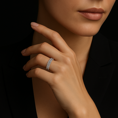 Anello Tennis Moissanite 925