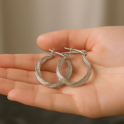 Orecchini Wave Moissanite 925