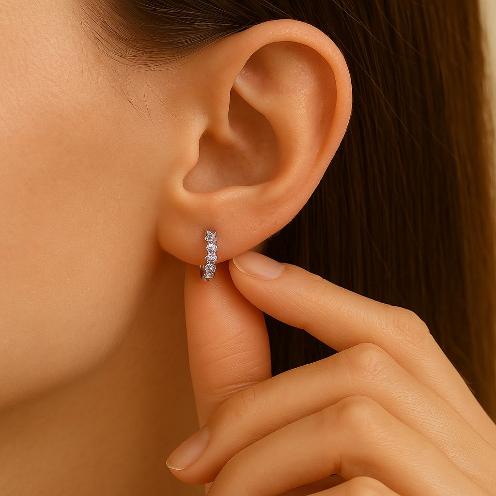 Orecchini Classici Moissanite 925