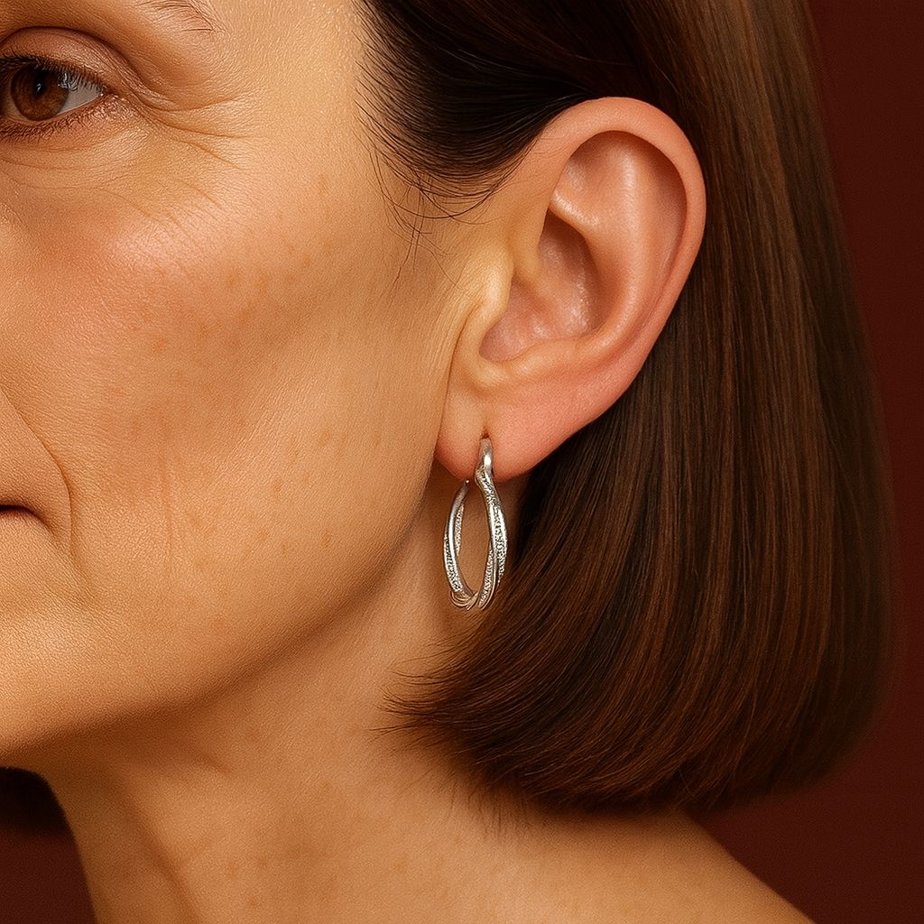 Orecchini Wave Moissanite 925