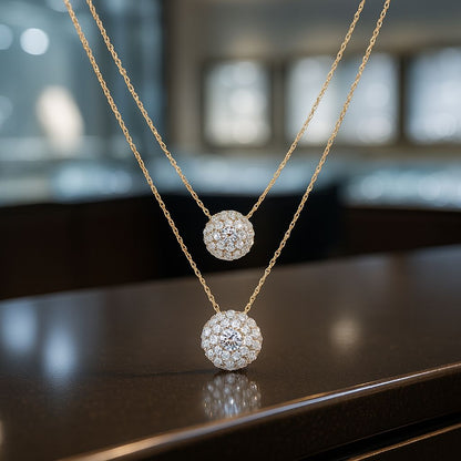 Collana doppia perla